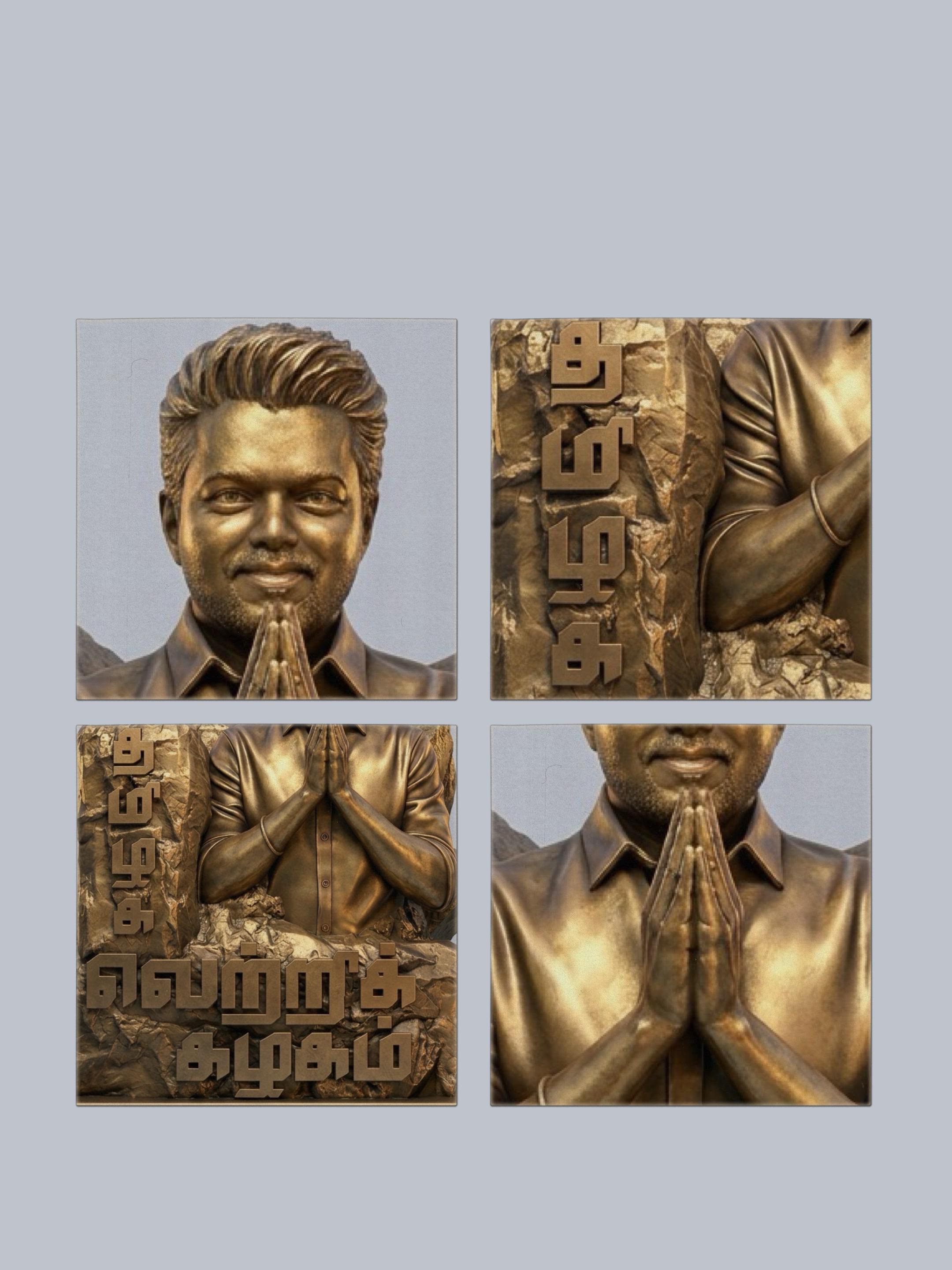 Thalapathy Tribute Sculpture